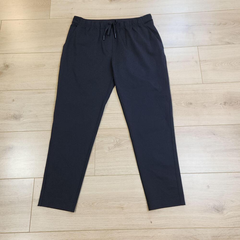 Lululemon Jogger Pants Womens 8 Blue Knit Elastic Waist Pockets Stretch Athletic